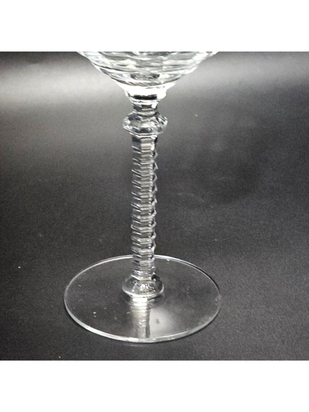 Rock Sharpe Del Mar 7.75" Floral Cut Crystal Water Goblet Elegant Stemware - Picture 5 of 6